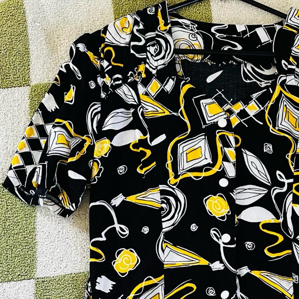 Vintage Abstract Pattern Maxi Dress